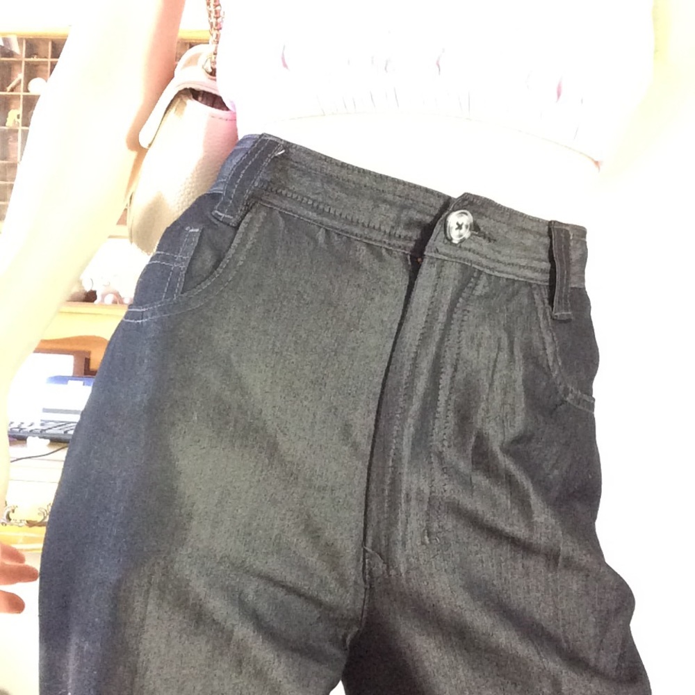 VERSACE JEANS COUTURE Sleek Sheen High Waist Pants - Picture 6 of 13
